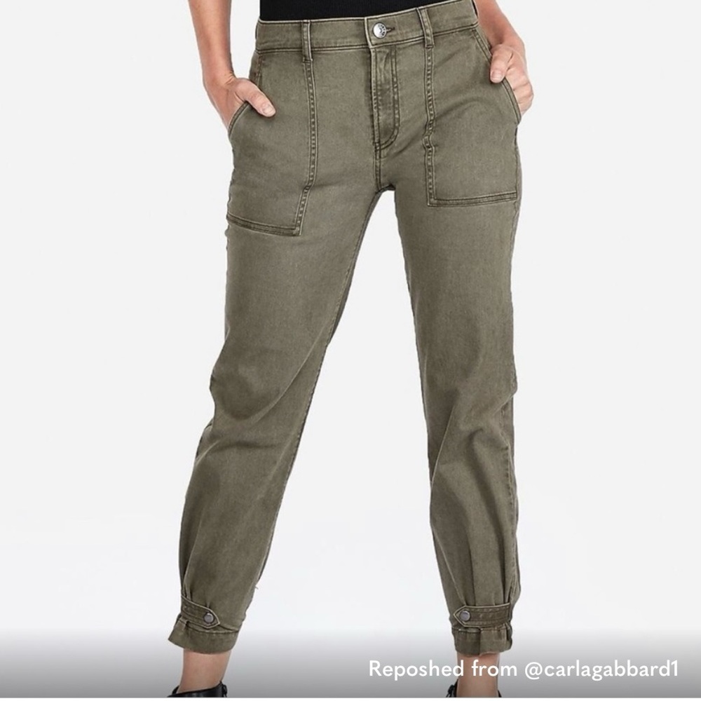 Express High Waisted Cropped Utility Pants